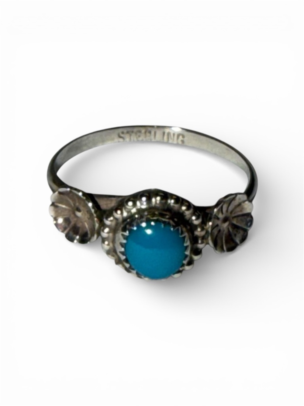 Sterling Silver Turquoise Ring Size 7.5